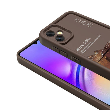 Galaxy A05 Kılıf Kamera Korumalı Baskılı Arka Yüzey Zore Klas Kapak Koyu Kahve
