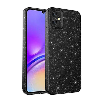 Galaxy A05 Kılıf Kamera Korumalı Simli Lüks Zore Koton Kapak Mor