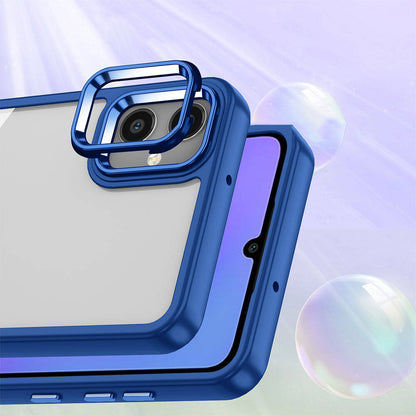 Galaxy A05 Kılıf Zore Flora Kapak Mavi