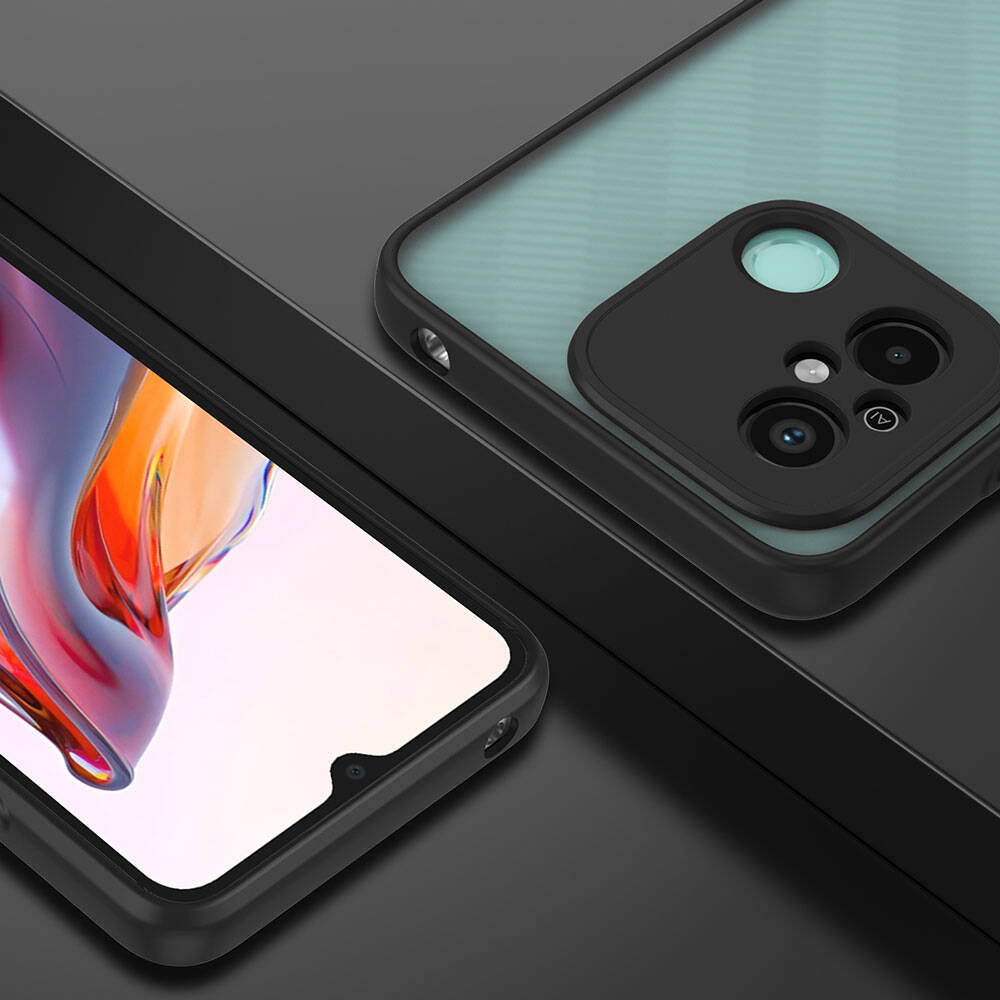 Xiaomi Redmi 12C Kılıf Zore Hux Kapak Siyah