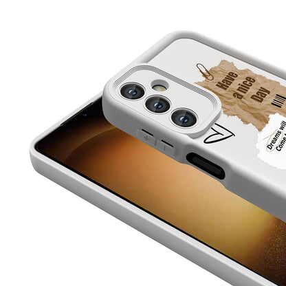 Galaxy A05S Kılıf Kamera Korumalı Baskılı Arka Yüzey Zore Klas Kapak Açık Kahve