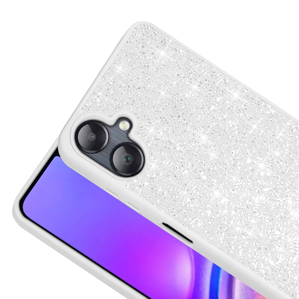 Galaxy A06 Kılıf Parlak Taşlı Tasarım Zore Pırlanta Kapak Gold