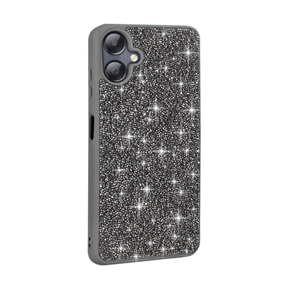 Galaxy A06 Kılıf Parlak Taşlı Tasarım Zore Pırlanta Kapak Gri