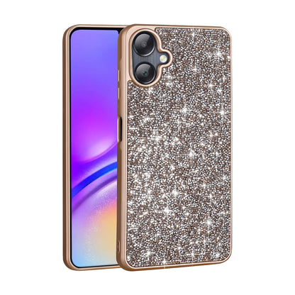 Galaxy A06 Kılıf Parlak Taşlı Tasarım Zore Pırlanta Kapak Gold