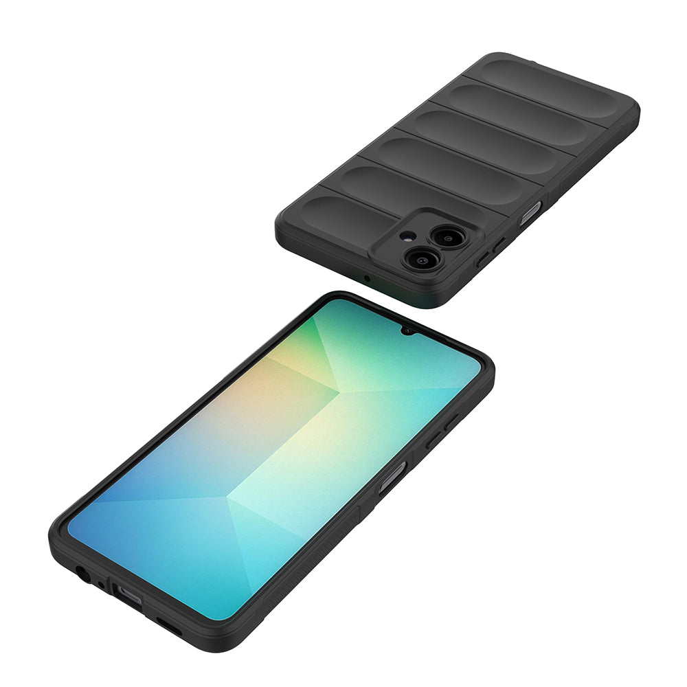 Galaxy A07 Kılıf Esnek TPU Oyuklu Arka Yüzey Tasarımlı Zore Etnik Silikon Kapak Siyah