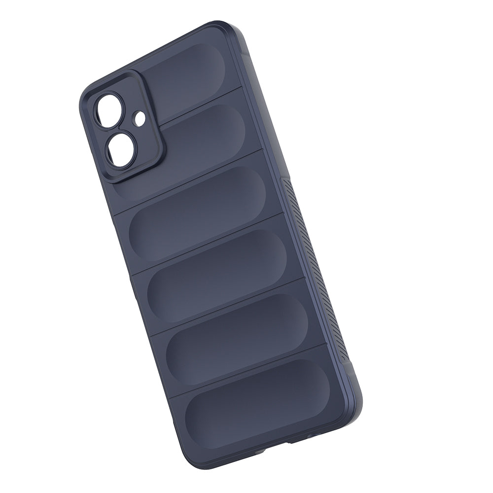 Galaxy A07 Kılıf Esnek TPU Oyuklu Arka Yüzey Tasarımlı Zore Etnik Silikon Kapak Lacivert