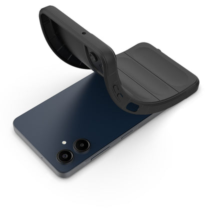 Galaxy A07 Kılıf Esnek TPU Oyuklu Arka Yüzey Tasarımlı Zore Etnik Silikon Kapak Siyah