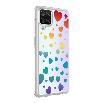 Galaxy A12 Kılıf Zore M-Blue Desenli Kapak