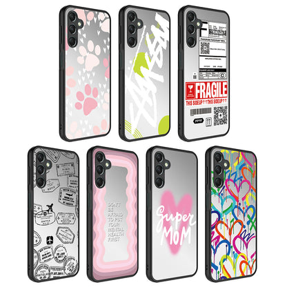 Galaxy A14 Kılıf Aynalı Desenli Kamera Korumalı Parlak Zore Mirror Kapak Süper Anne