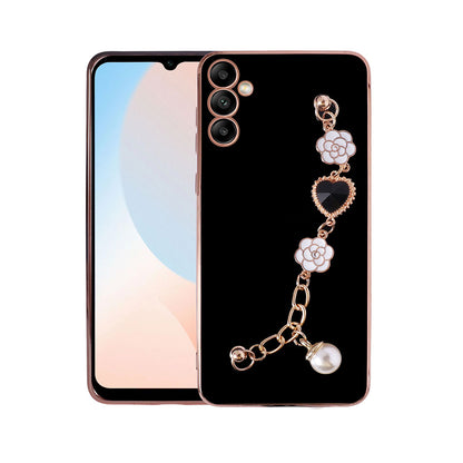 Galaxy A14 Kılıf El Tutamaçlı Kamera Korumalı Zore Taka Silikon Kapak Pembe