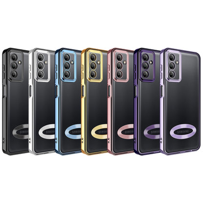 Galaxy A14 Kılıf Kamera Korumalı Logo Gösteren Zore Omega Kapak Derin Mor