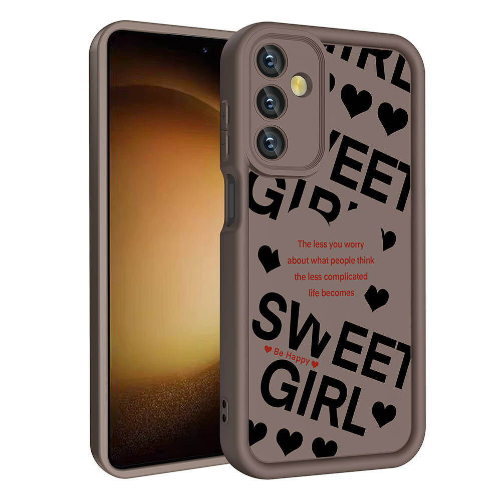 Galaxy A15 Kılıf Kamera Korumalı Baskılı Arka Yüzey Zore Klas Kapak Beyaz