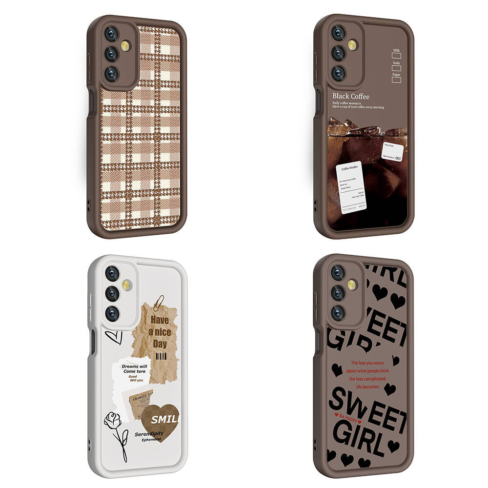 Galaxy A15 Kılıf Kamera Korumalı Baskılı Arka Yüzey Zore Klas Kapak Siyah