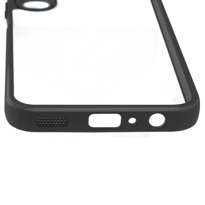 Galaxy A15 Kılıf Kamera Korumalı Şeffaf Arka Yüzey Zore New Roll Kapak Siyah