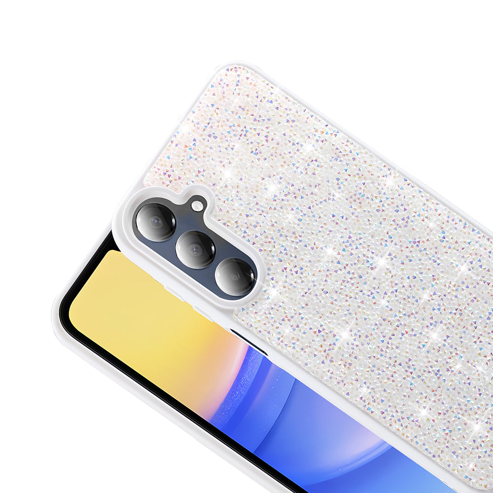 Galaxy A16 Kılıf Parlak Taşlı Tasarım Zore Pırlanta Kapak Siyah