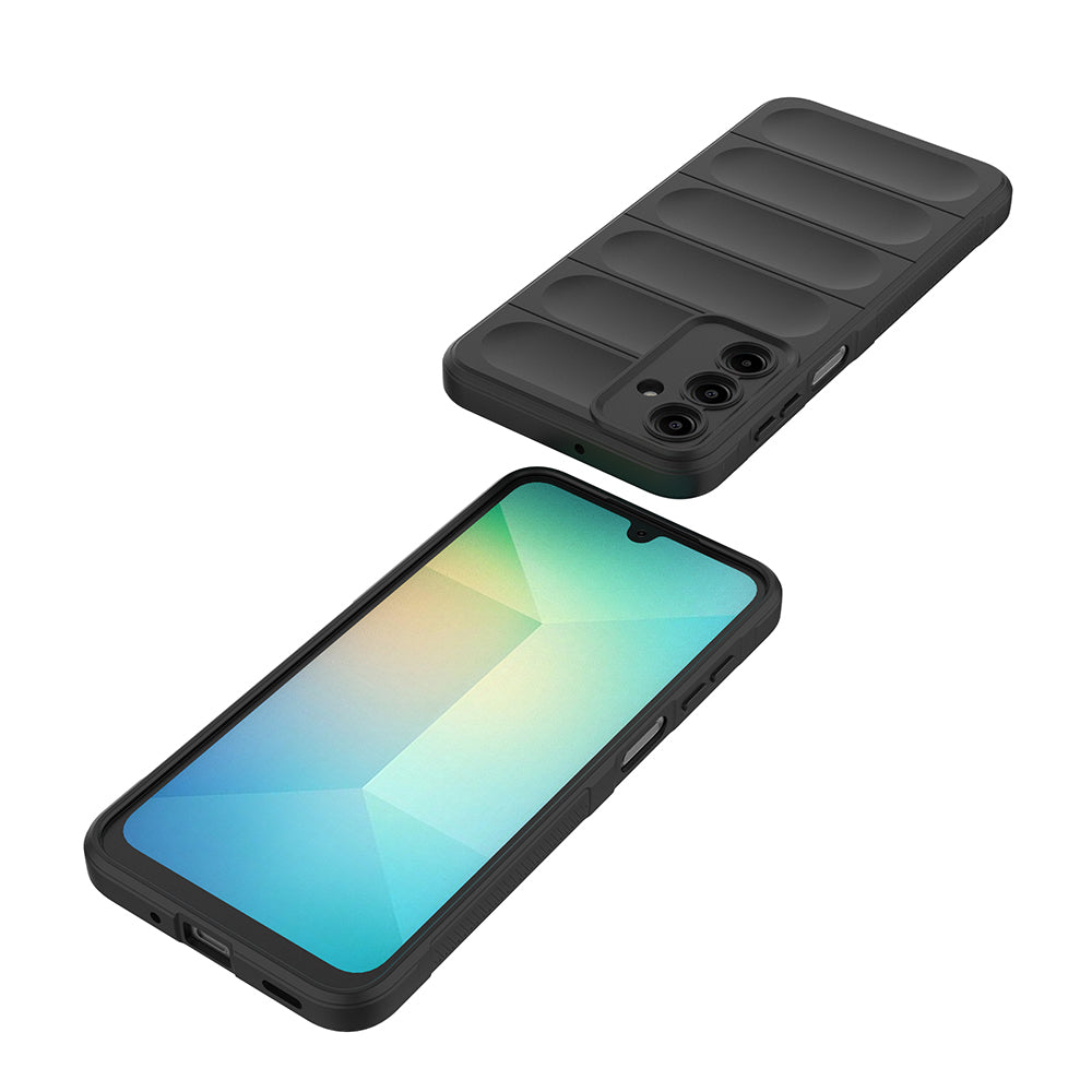 Galaxy A17 Kılıf Esnek TPU Oyuklu Arka Yüzey Tasarımlı Zore Etnik Silikon Kapak Koyu Yeşil