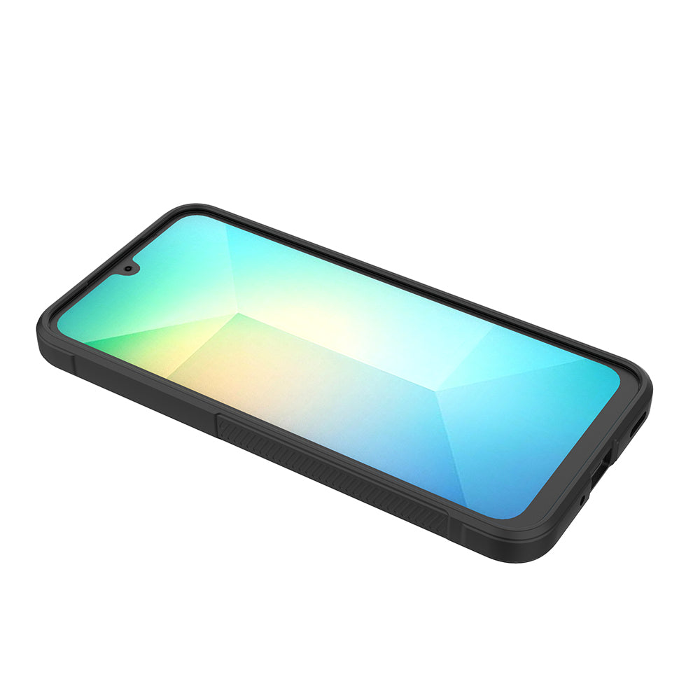 Galaxy A17 Kılıf Esnek TPU Oyuklu Arka Yüzey Tasarımlı Zore Etnik Silikon Kapak Koyu Yeşil