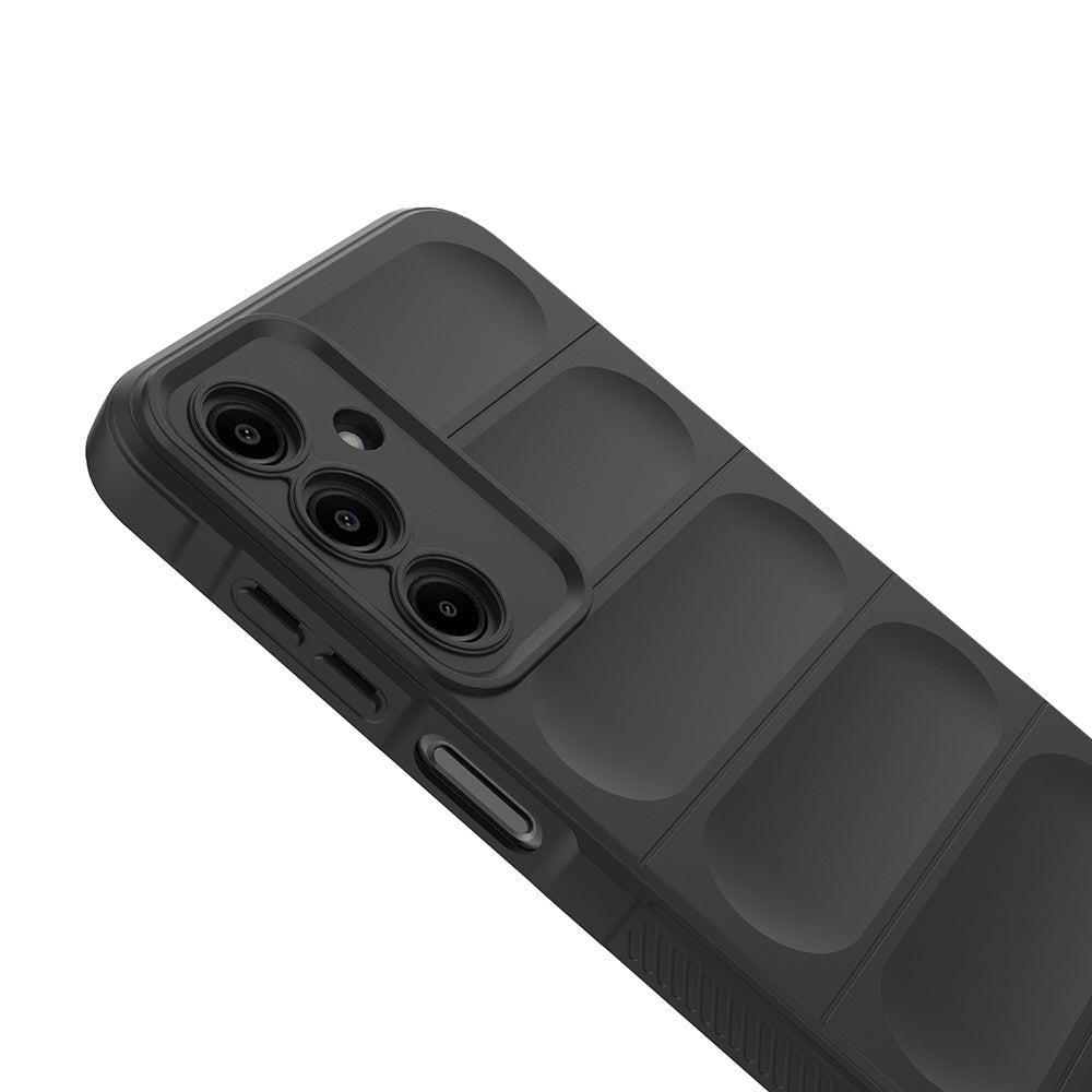 Galaxy A17 Kılıf Esnek TPU Oyuklu Arka Yüzey Tasarımlı Zore Etnik Silikon Kapak Lacivert