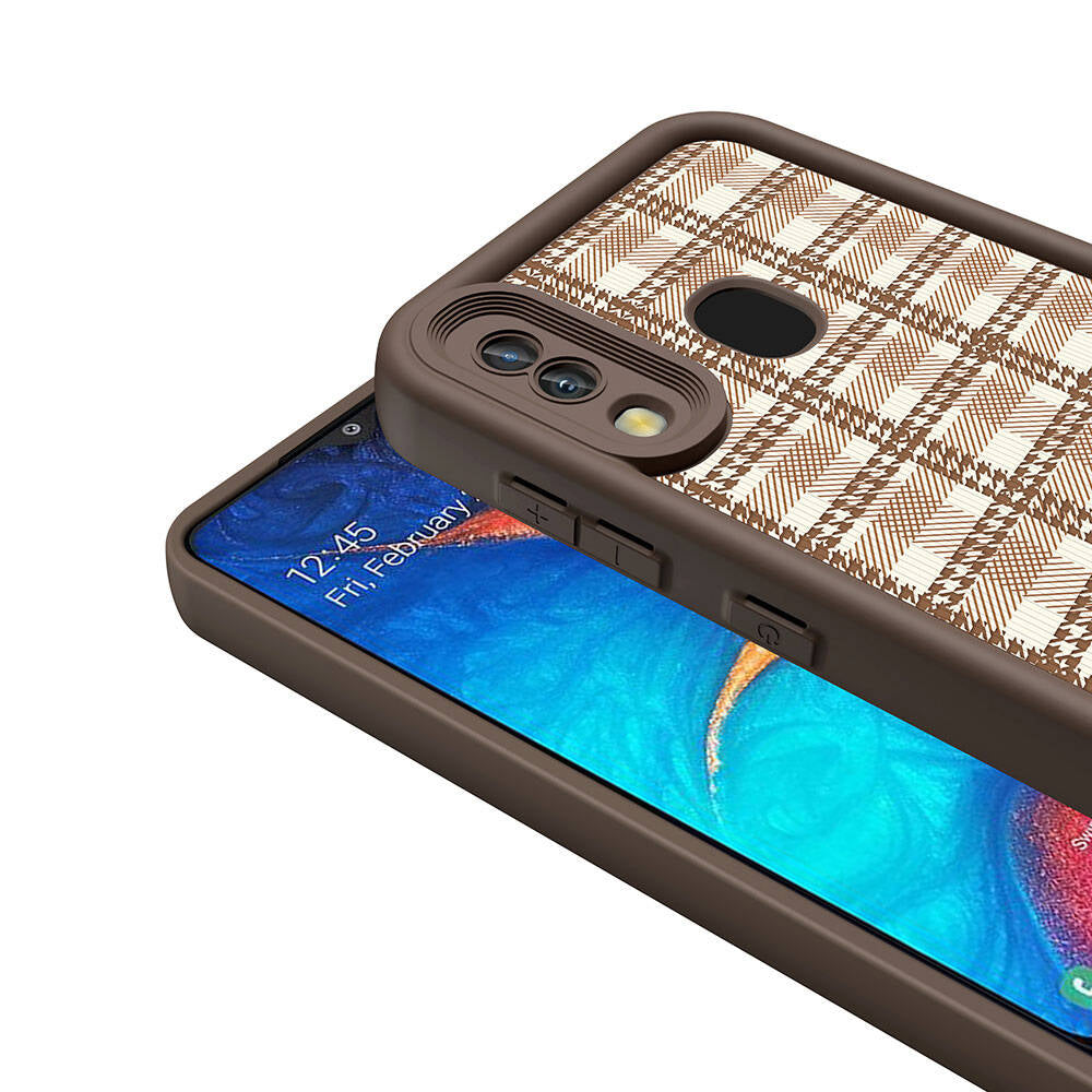 Galaxy A20 Kılıf Kamera Korumalı Baskılı Arka Yüzey Zore Klas Kapak Siyah