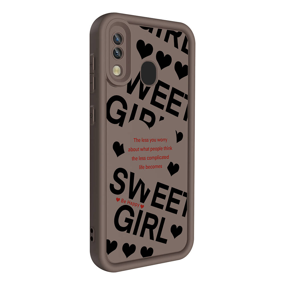 Galaxy A20 Kılıf Kamera Korumalı Baskılı Arka Yüzey Zore Klas Kapak Siyah