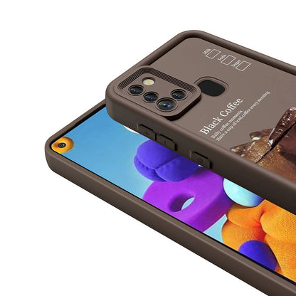 Galaxy A21S Kılıf Kamera Korumalı Baskılı Arka Yüzey Zore Klas Kapak Beyaz