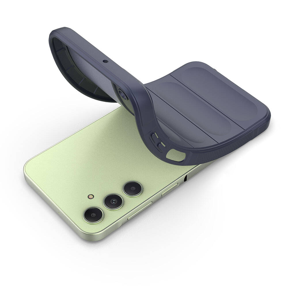 Galaxy A25 Kılıf Esnek TPU Oyuklu Arka Yüzey Tasarımlı Zore Etnik Silikon Kapak Lacivert