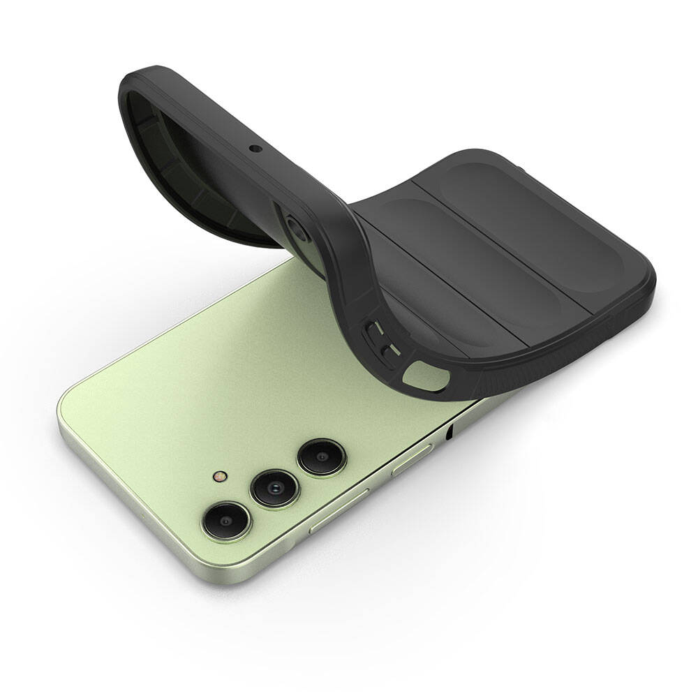 Galaxy A25 Kılıf Esnek TPU Oyuklu Arka Yüzey Tasarımlı Zore Etnik Silikon Kapak Siyah