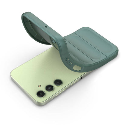 Galaxy A25 Kılıf Esnek TPU Oyuklu Arka Yüzey Tasarımlı Zore Etnik Silikon Kapak Kırmızı