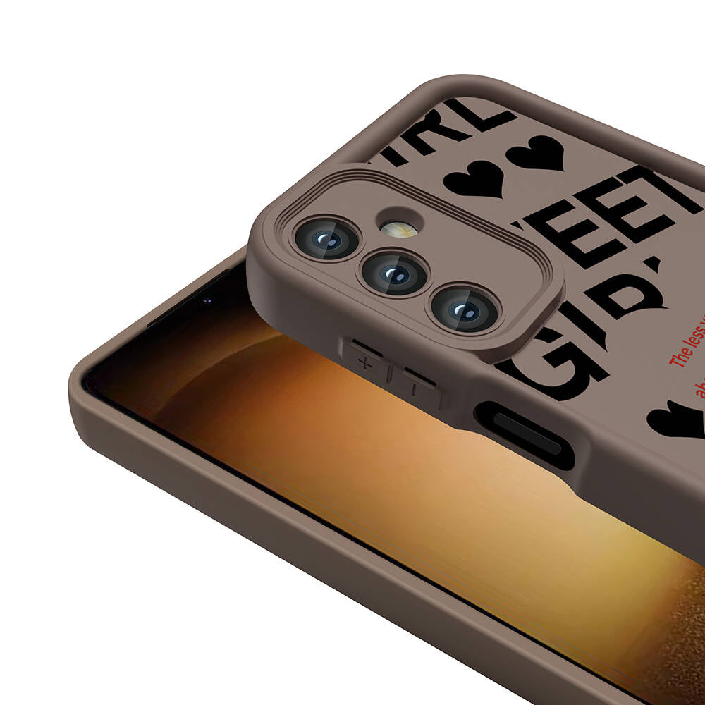 Galaxy A25 Kılıf Kamera Korumalı Baskılı Arka Yüzey Zore Klas Kapak Beyaz