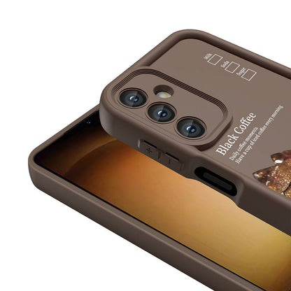 Galaxy A25 Kılıf Kamera Korumalı Baskılı Arka Yüzey Zore Klas Kapak Koyu Kahve