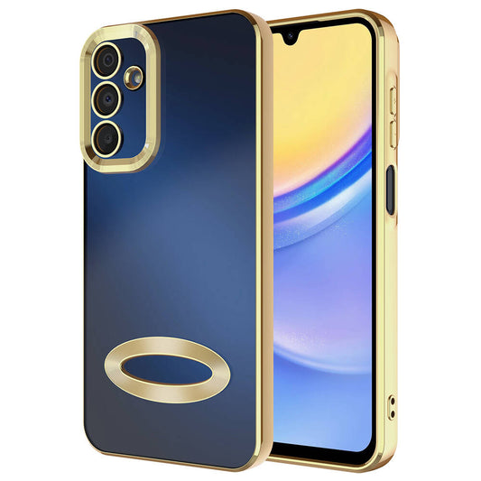 Galaxy A25 Kılıf Kamera Korumalı Logo Gösteren Zore Omega Kapak Derin Mor