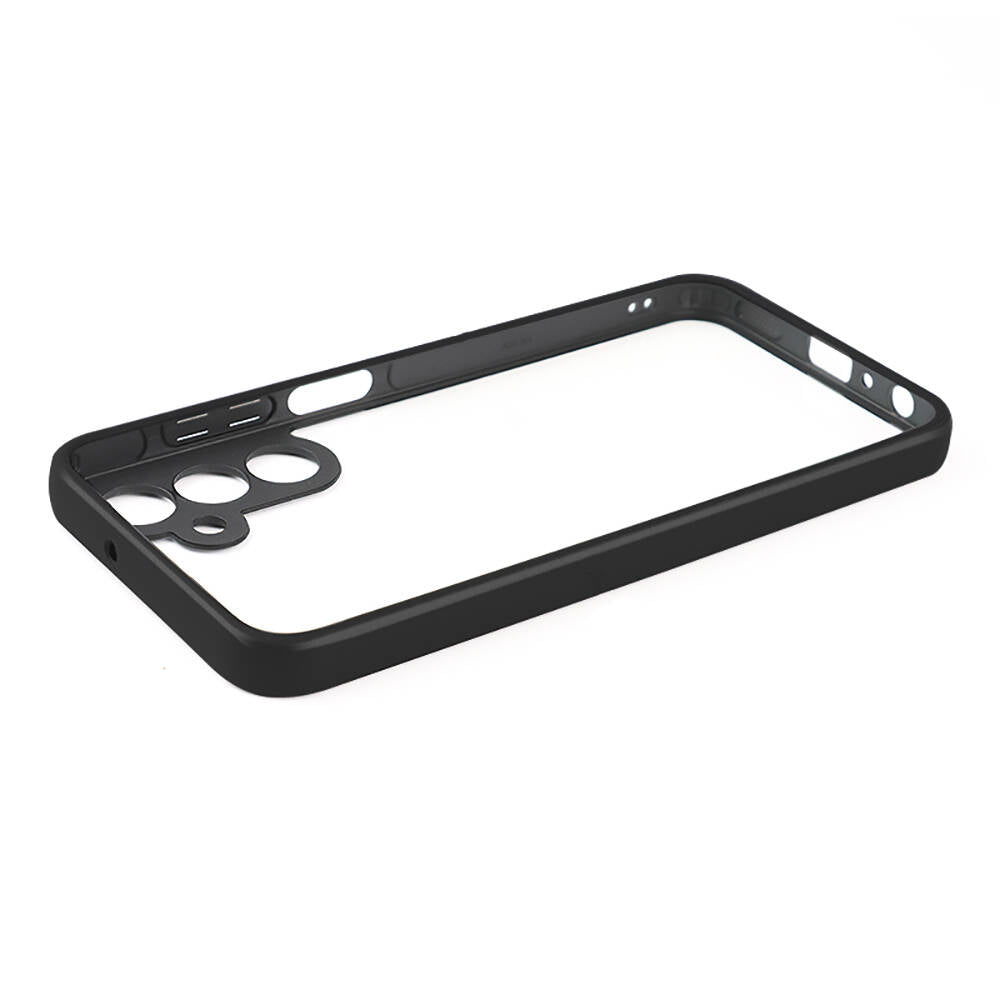 Galaxy A25 Kılıf Kamera Korumalı Şeffaf Arka Yüzey Zore New Roll Kapak Siyah