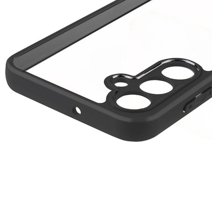 Galaxy A25 Kılıf Kamera Korumalı Şeffaf Arka Yüzey Zore New Roll Kapak Siyah