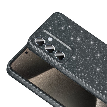 Galaxy A25 Kılıf Kamera Korumalı Simli Lüks Zore Koton Kapak Mor