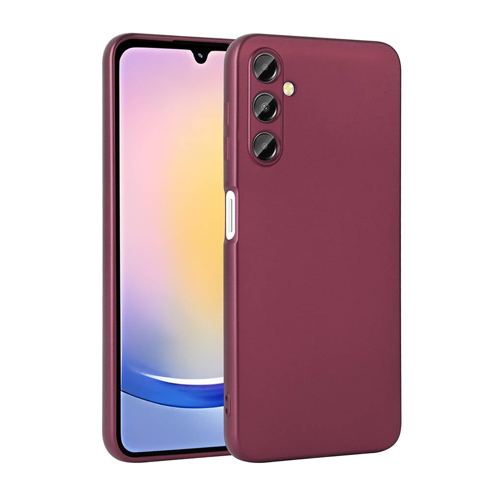 Galaxy A25 Kılıf Zore Premier Silikon Kapak Mürdüm