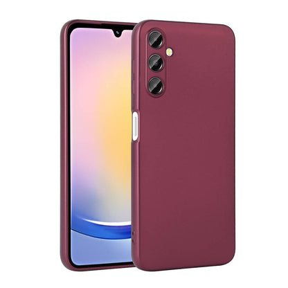 Galaxy A25 Kılıf Zore Premier Silikon Kapak Mürdüm