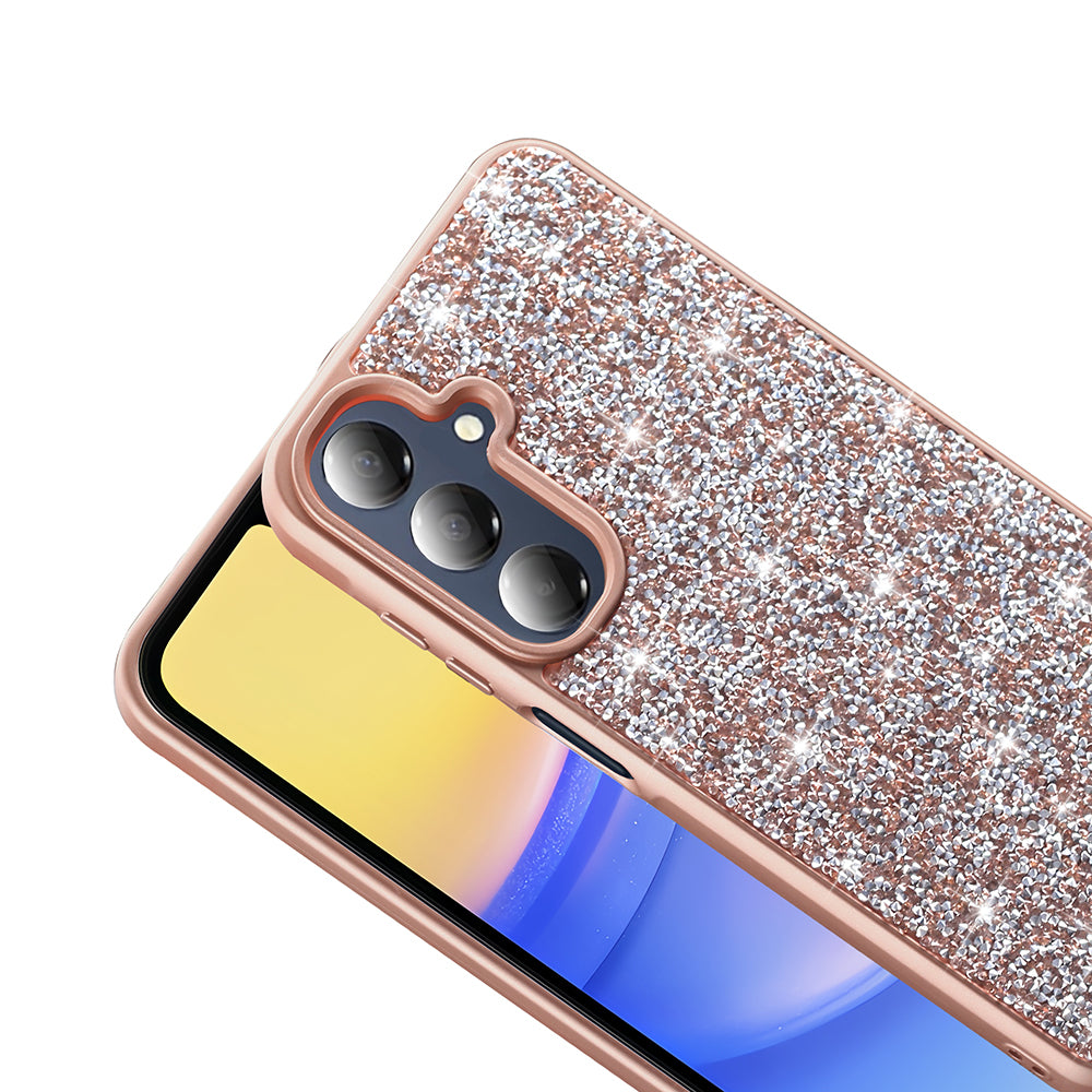 Galaxy A26 Kılıf Parlak Taşlı Tasarım Zore Pırlanta Kapak Pembe