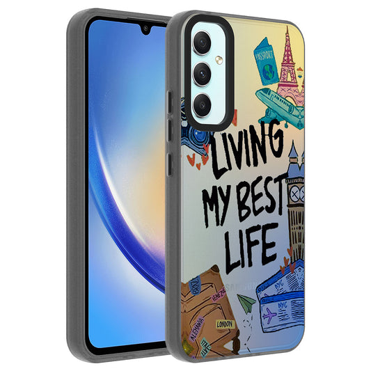 Galaxy A34 Kılıf Desenli Zore Dragon Sert Kapak Seyahat