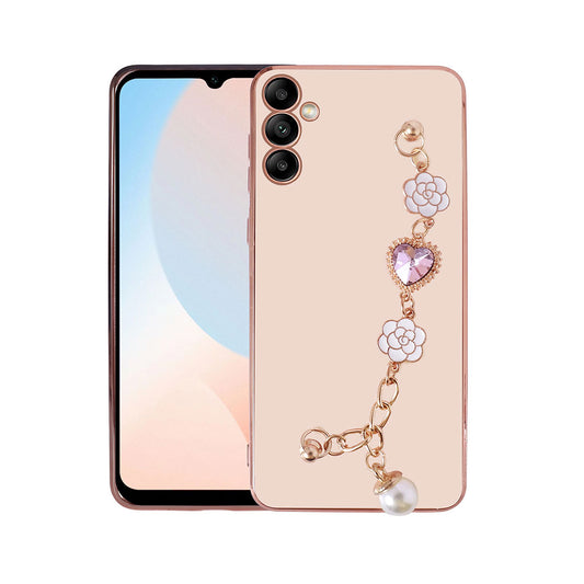 Galaxy A34 Kılıf El Tutamaçlı Kamera Korumalı Zore Taka Silikon Kapak Pembe