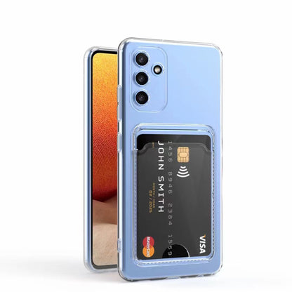 Galaxy A34 Kılıf Kartlıklı Şeffaf Zore Setra Clear Silikon Kapak Renksiz