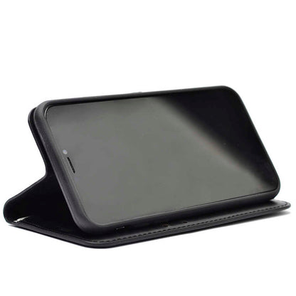 Galaxy A34 Kılıf Zore Kar Deluxe Kapaklı Kılıf Gold