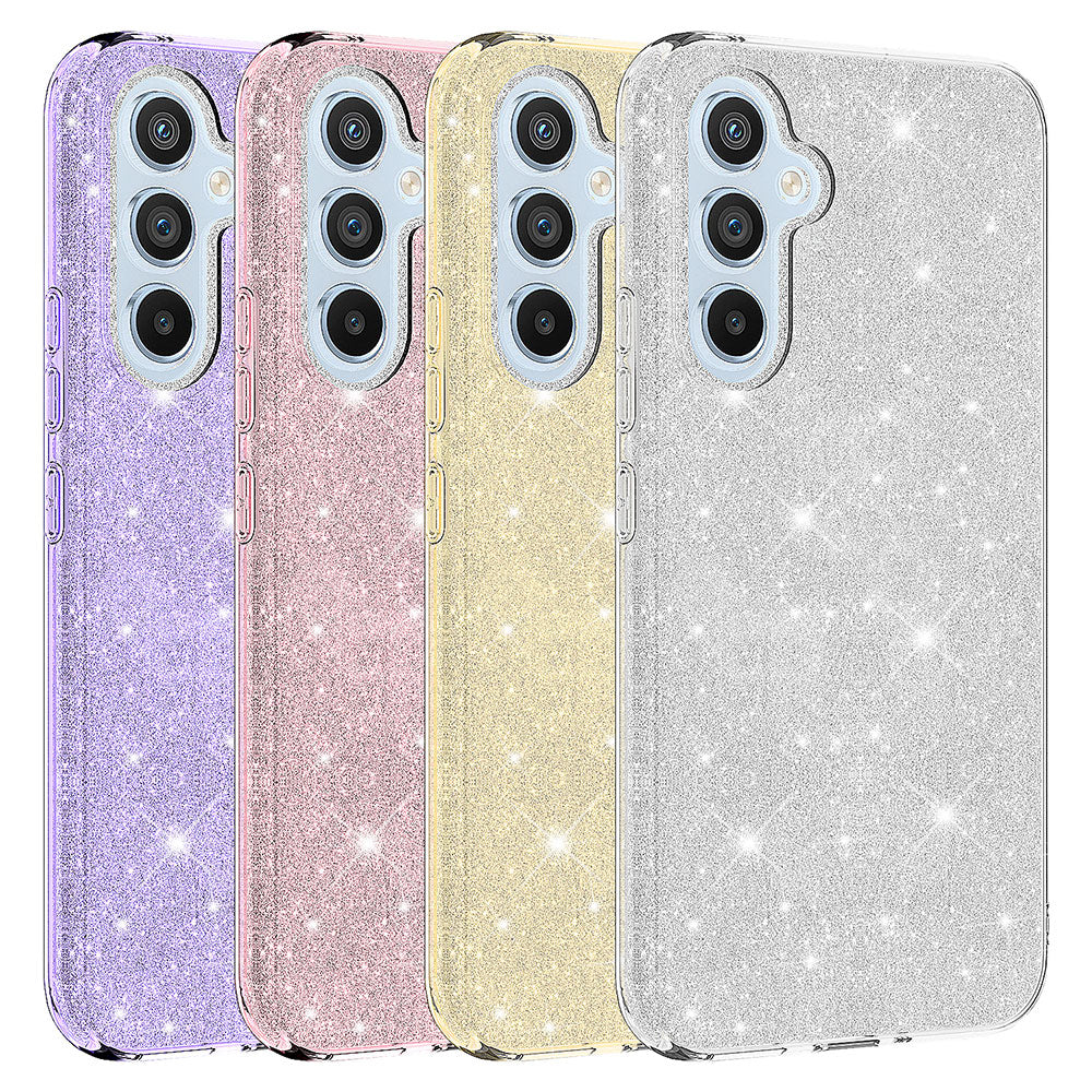 Galaxy A34 Kılıf Zore Shining Silikon Gold