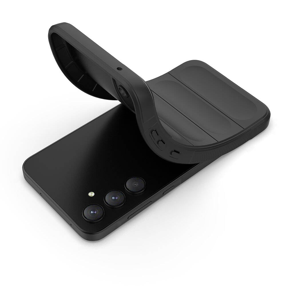 Galaxy A35 Kılıf Esnek TPU Oyuklu Arka Yüzey Tasarımlı Zore Etnik Silikon Kapak Kırmızı