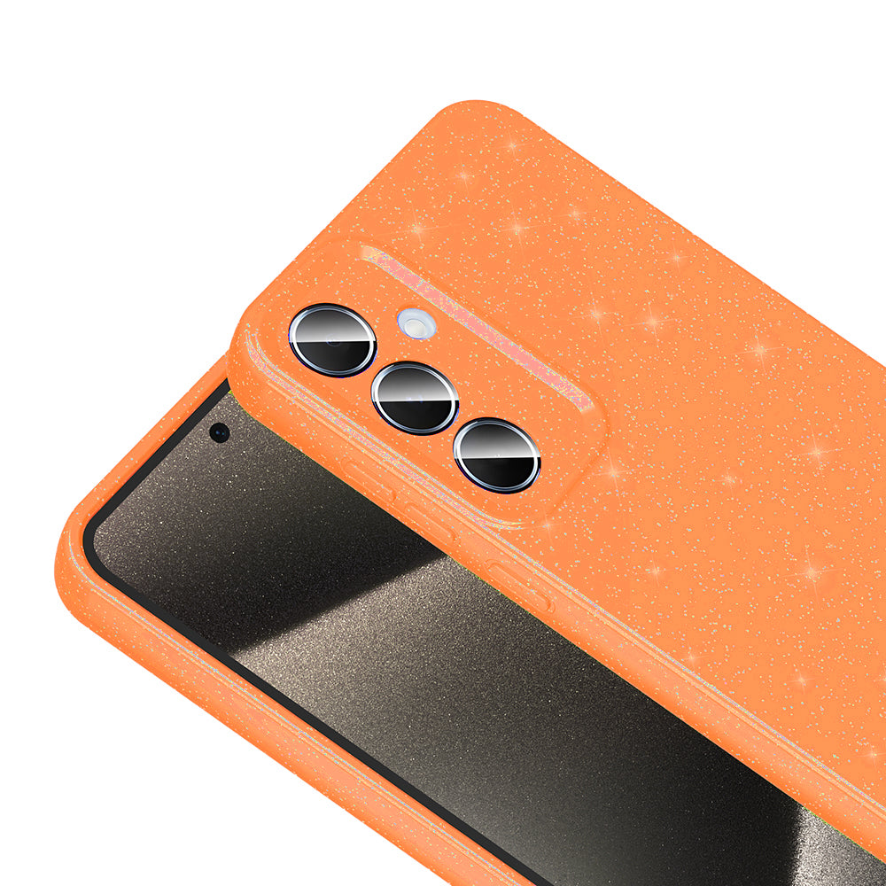 Galaxy A35 Kılıf Kamera Korumalı Simli Lüks Zore Koton Kapak Mor