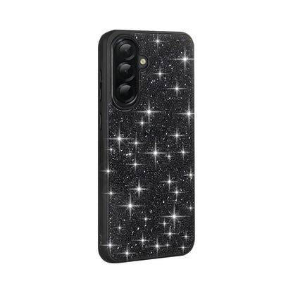 Galaxy A36 Kılıf Parlak Taşlı Tasarım Zore Pırlanta Kapak Siyah