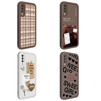 Galaxy A50 Kılıf Kamera Korumalı Baskılı Arka Yüzey Zore Klas Kapak Beyaz