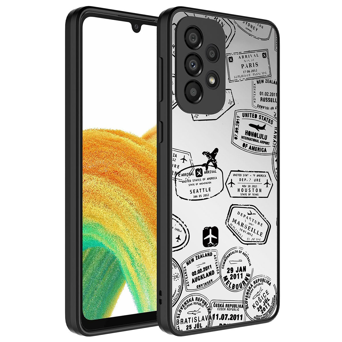 Galaxy A52 Kılıf Aynalı Desenli Kamera Korumalı Parlak Zore Mirror Kapak Seyahat