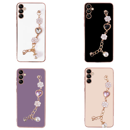 Galaxy A54 Kılıf El Tutamaçlı Kamera Korumalı Zore Taka Silikon Kapak Mor