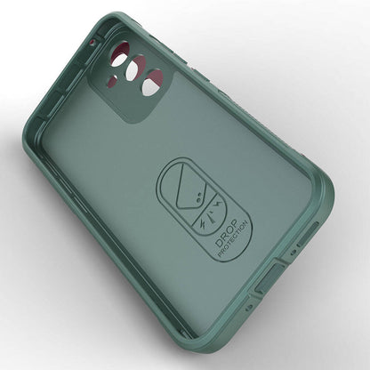 Galaxy A54 Kılıf Esnek TPU Oyuklu Arka Yüzey Tasarımlı Zore Etnik Silikon Kapak Koyu Yeşil