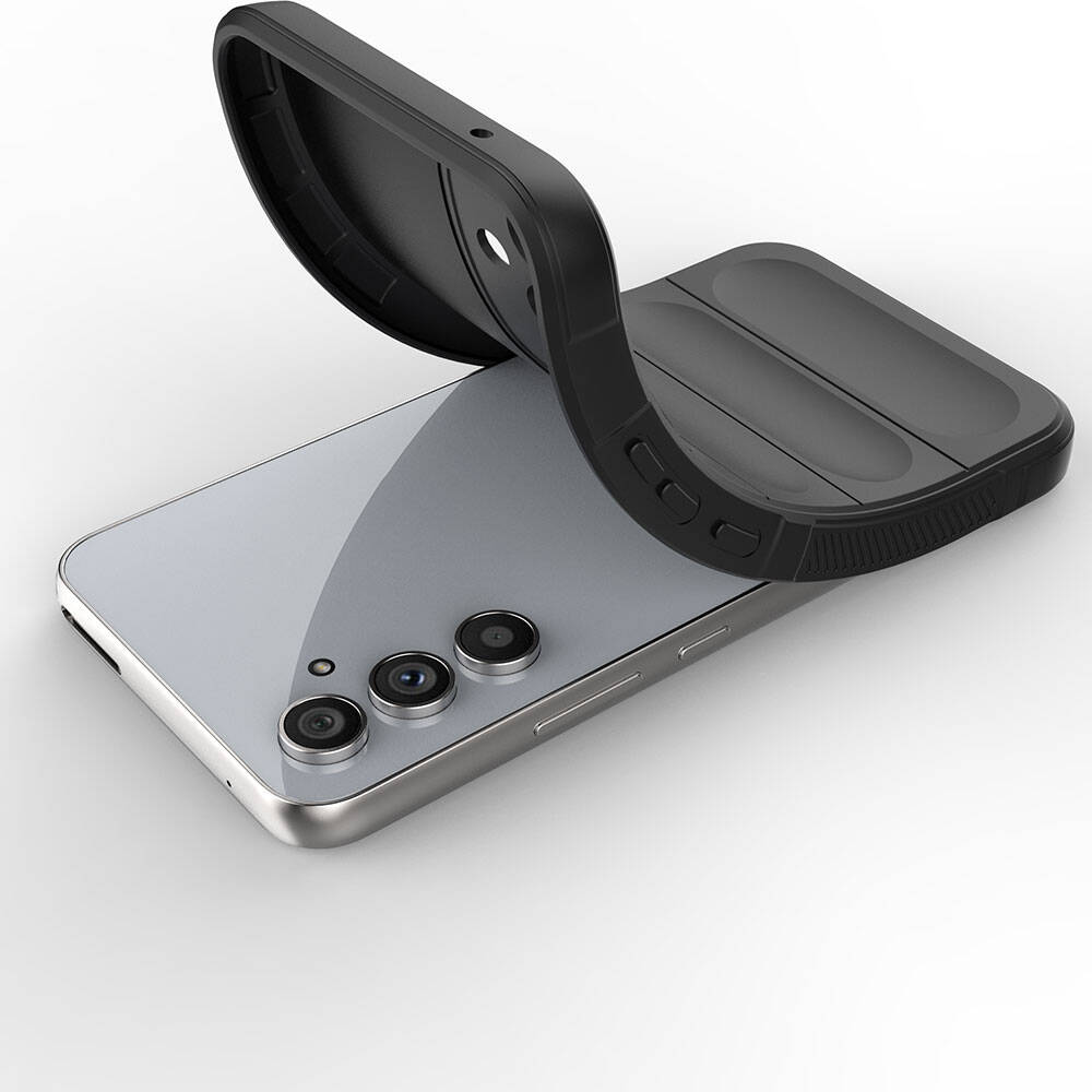 Galaxy A54 Kılıf Esnek TPU Oyuklu Arka Yüzey Tasarımlı Zore Etnik Silikon Kapak Lacivert